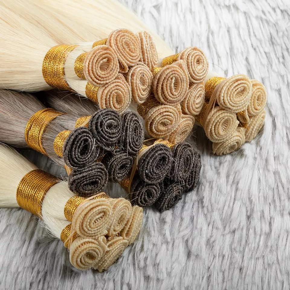 Factory Price Hand Tied Wefts Remy Human Hair Top Quality Hand Tied Weft Hair Extension